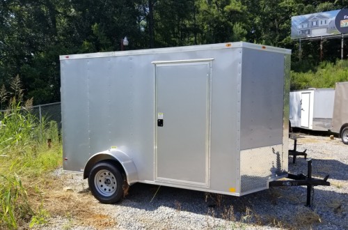 6x10 Enclosed Trailer Silver 6x10 Enclosed Trailer Silver