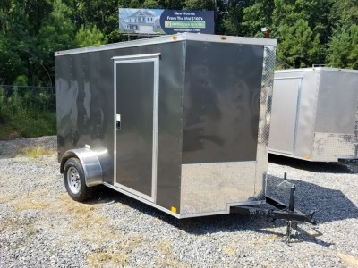 6x10 Enclosed Trailer Charcoal