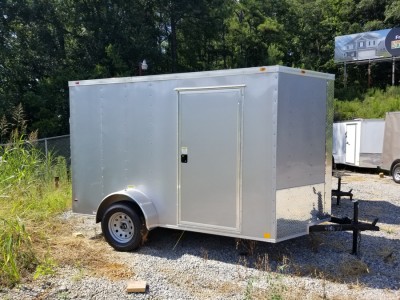 6x10 Enclosed Trailer Silver