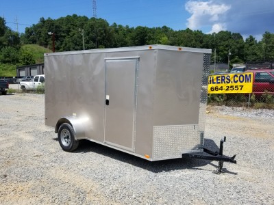 6x12 Enclosed Trailer Silver