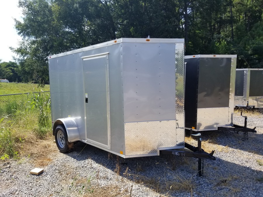 6x10 Enclosed Trailer Silver